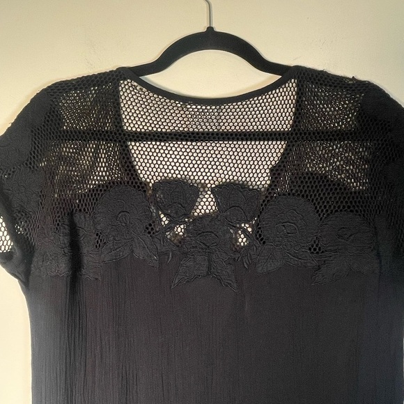 Anthropologie Crinkle Gauze Jumpsuit with Floral Appliqué and Mesh by Lilka
XS - Picture 11 of 16